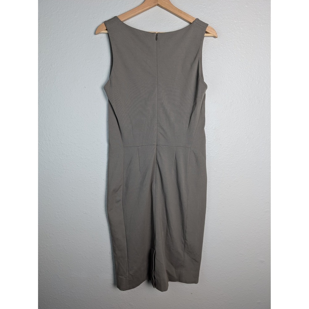 MM LaFleur Etsuko Dress Womens 12 Taupe Gray V-Neck Sleeveless Sheath RPT1PEB - Picture 3 of 10